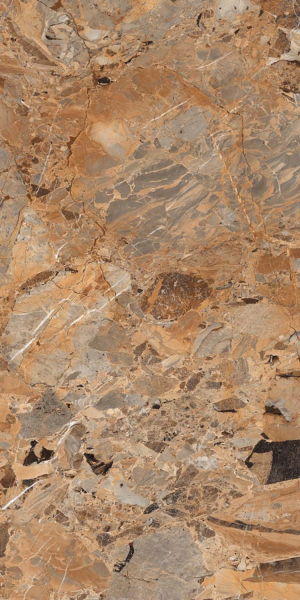 Керамогранит Maimoon Ceramica HG Glossy Breccia Fantastico Brown HGGF00007 160x80 см 5094236. Фото 1